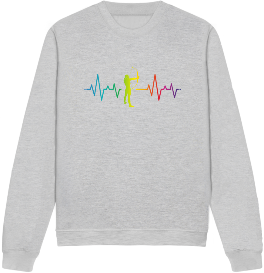 Bogensport Sweatshirt "Heartbeat" Motiv 7